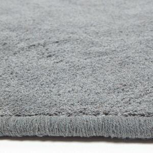 Hand Tufted Plain Cotton Round Rug - Grey / 150cm by Homescapes