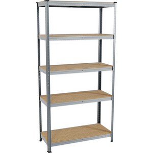 5 Tier Heavy Duty Adjustable Steel Garage Shelving Unit - 875kg Weight Capacity - Galvanised / 40cm by Vida Designs