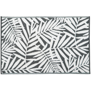 JVL Lightweight Reversible Plastic Woven Outdoor Rug, 120x170cm - Grey by JVL
