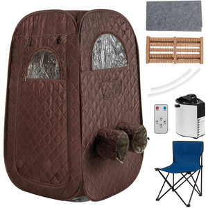 Portable Steam Sauna Tent Personal Sauna SPA - Brown by GAINOOM