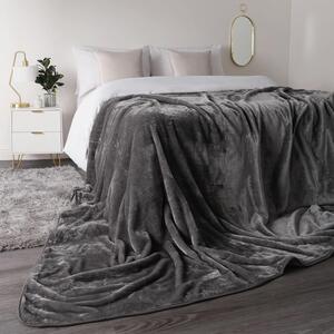 Dreamscene Mink Soft Faux Fur Throw Fleece Blanket - Charcoal / Large - 200 x 240cm by Dreamscene