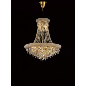 Alexandra Ceiling Pendant Chandelier 13 Light French Gold, Crystal - Gold