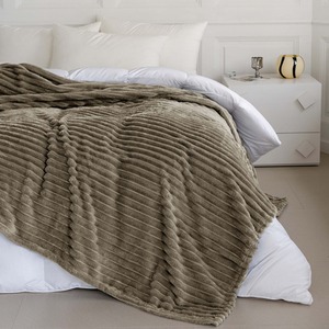 Snug Soft Chunky Ribbed Cord Plush Throw Blanket by Velosso
