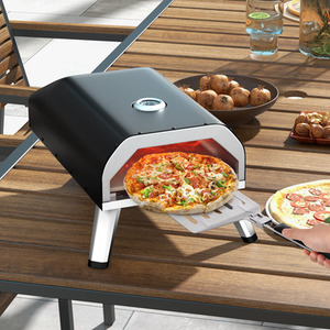 4KW Foldable Pizza Oven - Black by Costway