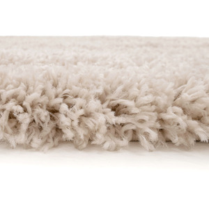 Super Soft Natural Ecru Shaggy Living Area Rug - Ecru / 240 x 60cm by The Rug House