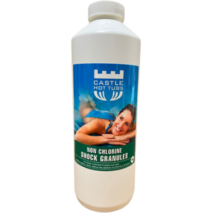 1kg Castle Hot Tubs Non-Chlorine Shock Granules - white by Castle Hot Tubs