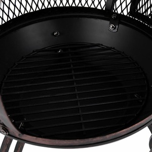 Steel Fire Pit Chiminea Patio Heater - Black