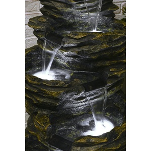 Tranquil 4 Drop Rock Fall Garden Water Fountain by My Garden