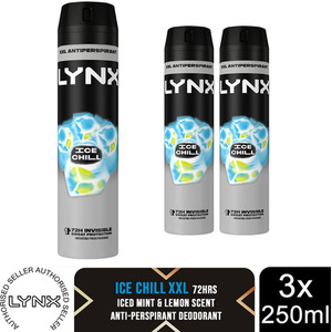 Lynx XXL 72-Hour Sweat Protection Anti-Perspirant Deodorant, 3 or 6 Pack, 250ml - Blue / 6cm by Lynx