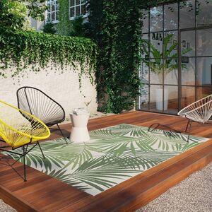 Green Tropical Indoor Outdoor Rug - Ota by The Rug Wholesaler