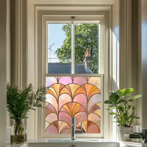 Erula Art Deco Stained Glass Privacy Window Film