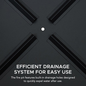 Outdoor Steel Fire Pit with Fire Poker - Black by Sunjoy