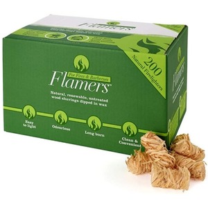 200 Flamers Wood Wool Firelighters - Clear by Flamers