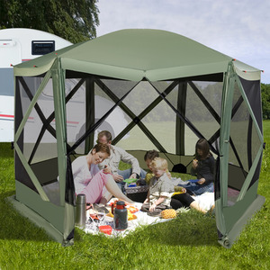 Pop-up Screen House Tent Camping Gazebo by Costway