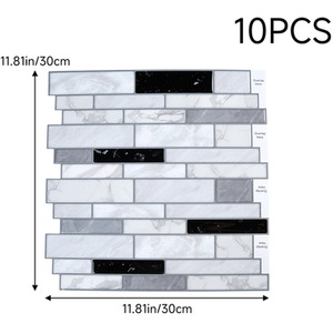 10Pcs Marble Effect Tile Stickers by Livingandhome