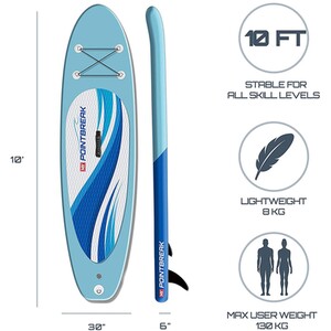 M.Y Stand Up Paddleboard Set 10' Blue by M.Y