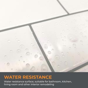 3D Glossy Backsplash Brick Tile Stickers - White / 12 by Walplus