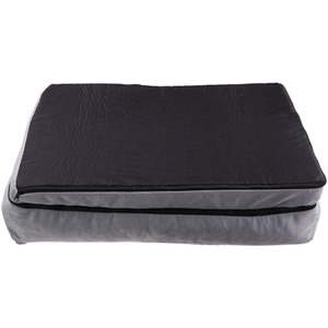 Removable Velvet Dog Bed with Non-Slip Base - Grey / Large by Livingandhome