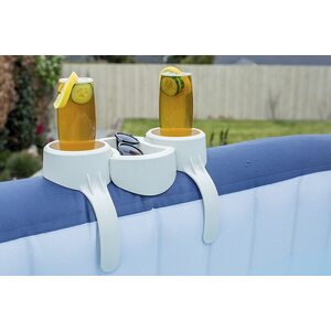 Lay-Z-Spa Hot Tub Drinks and Food Holder Inflatable Spa Accessory - Cream by Samuel Alexander