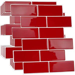 Glossy Retro 3D Backsplash Tile Stickers by WALPLUS