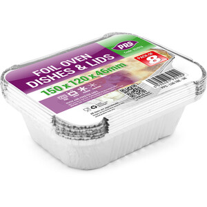 Foil Oven Dishes with Lids - Square