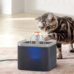 2L Pet Water Fountain - Grey by Livingandhome