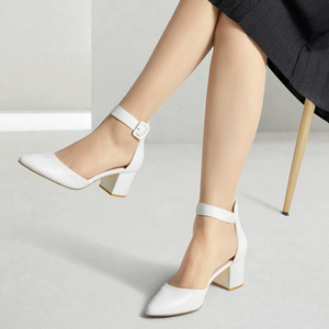 Closed Toe Block Heels Pumps by komore