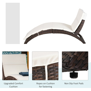 Outsunny Sun Lounger Rattan Hommock by Outsunny