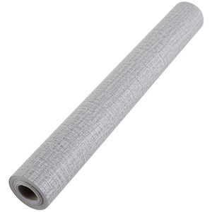 Wallpaper PVC Peel Stick Linen Style - Grey by Kidkid