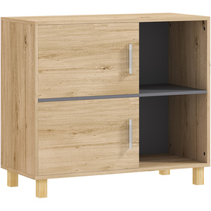 HOMCOM Storage Cabinet with Open Compartments and Double Doors by HOMCOM