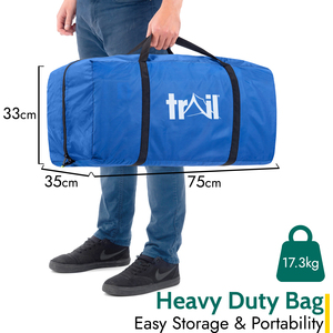 Easdon 6 Man Tunnel Tent - Blue by Trail