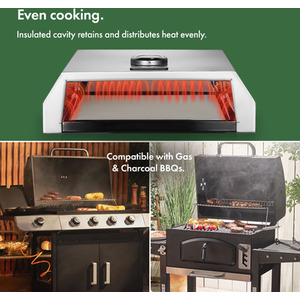 BBQ Pizza Oven Outdoor - Silver by VonHaus