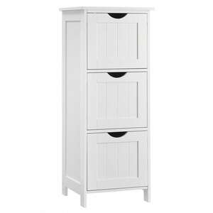 Bathroom Storage Cabinet Unit with 3 Drawers - White by VASAGLE