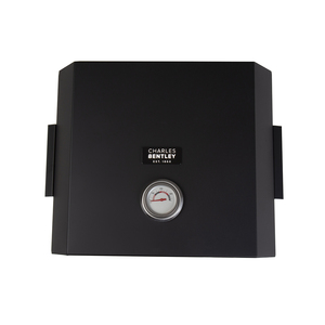 BBQ Pizza Box With Thermometer - Black by Charles Bentley