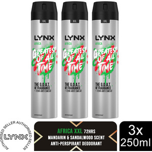 Lynx XXL 72-Hour Sweat Protection Anti-Perspirant Deodorant, 3 or 6 Pack, 250ml - Green / 6cm by Lynx