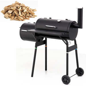 Offset BBQ Smoker Charcoal Pit Barrel Tepro - Black by Tepro