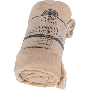 Supersoft Throw - Latte / Extra Large by Divante