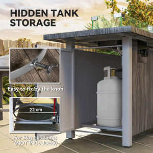 Outsunny 50,000 BTU Propane Gas Fire Pit Table with Wind Guard by Outsunny