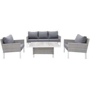 Naples 4 Piece Lounge Set - Grey by Malay