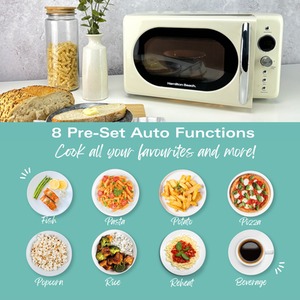 Hamilton Beach 20L Retro Cream Microwave - Cream by Hamilton Beach