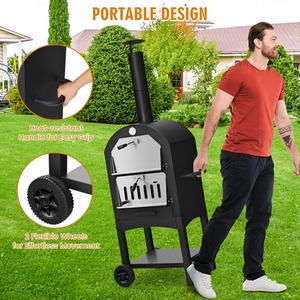 Portable Outdoor Pizza Oven - Black by Costway