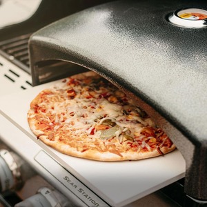 Mini Outdoor BBQ Pizza Oven with Ceramic Pizza Stone and Builtin Thermometer - BBQ Pizza Oven by Haven