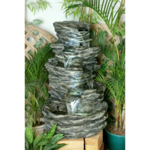 Tranquil 4 Drop Rock Fall Garden Water Fountain by My Garden