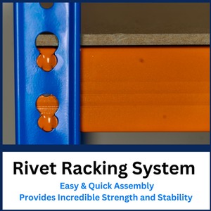 Extra Heavy Duty Racking Shelving 6 Levels - Blue & Orange / 120cm / 60cm by Trade Price Deals