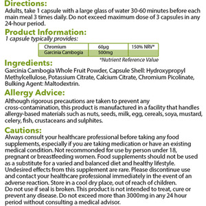 Garcinia Cambogia Plus with Added Chromium - White by Pharmanostix