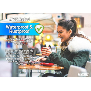 Mylek Electric Wall Mounted Patio Heater 3000W - Silver by Mylek