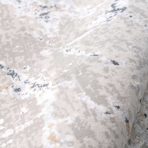 Neutral Greige Gold Distressed Abstract Living Area Rug - Greige / 110 x 60cm by The Rug House