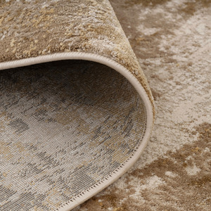 Natural Beige Distressed Abstract Living Area Rug by The Rug House