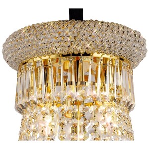 Alexandra Ceiling Pendant Chandelier 13 Light French Gold, Crystal - Gold