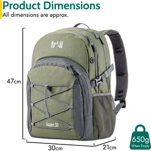 Aspen 30L Camping Backpack - Green by Trail